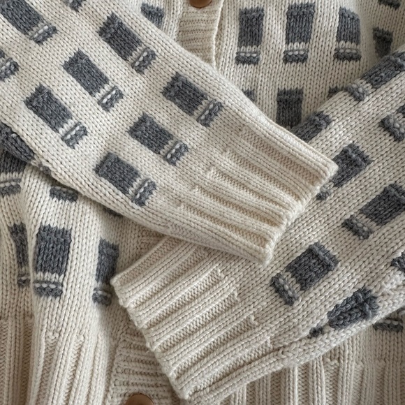 Sundance ivory gray cardigan‎ sweater wool blend ladies size XL - Picture 7 of 7